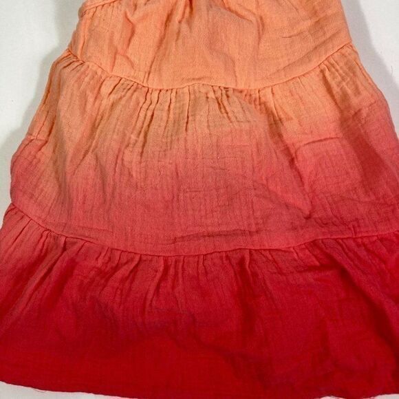 Cat & Jack Girls Sleeveless Dress Orange Pink 2T - Picture 4 of 6